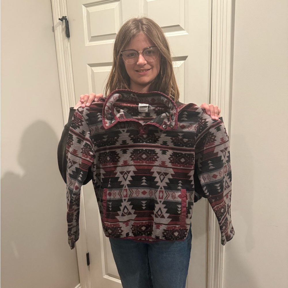 Cinch Boy’s fleece pullover jacket Aztec print L 12